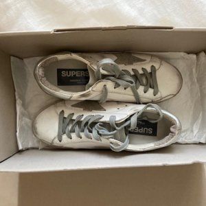 Golden Goose Superstar Mixed Leather Sneakers (size 35)